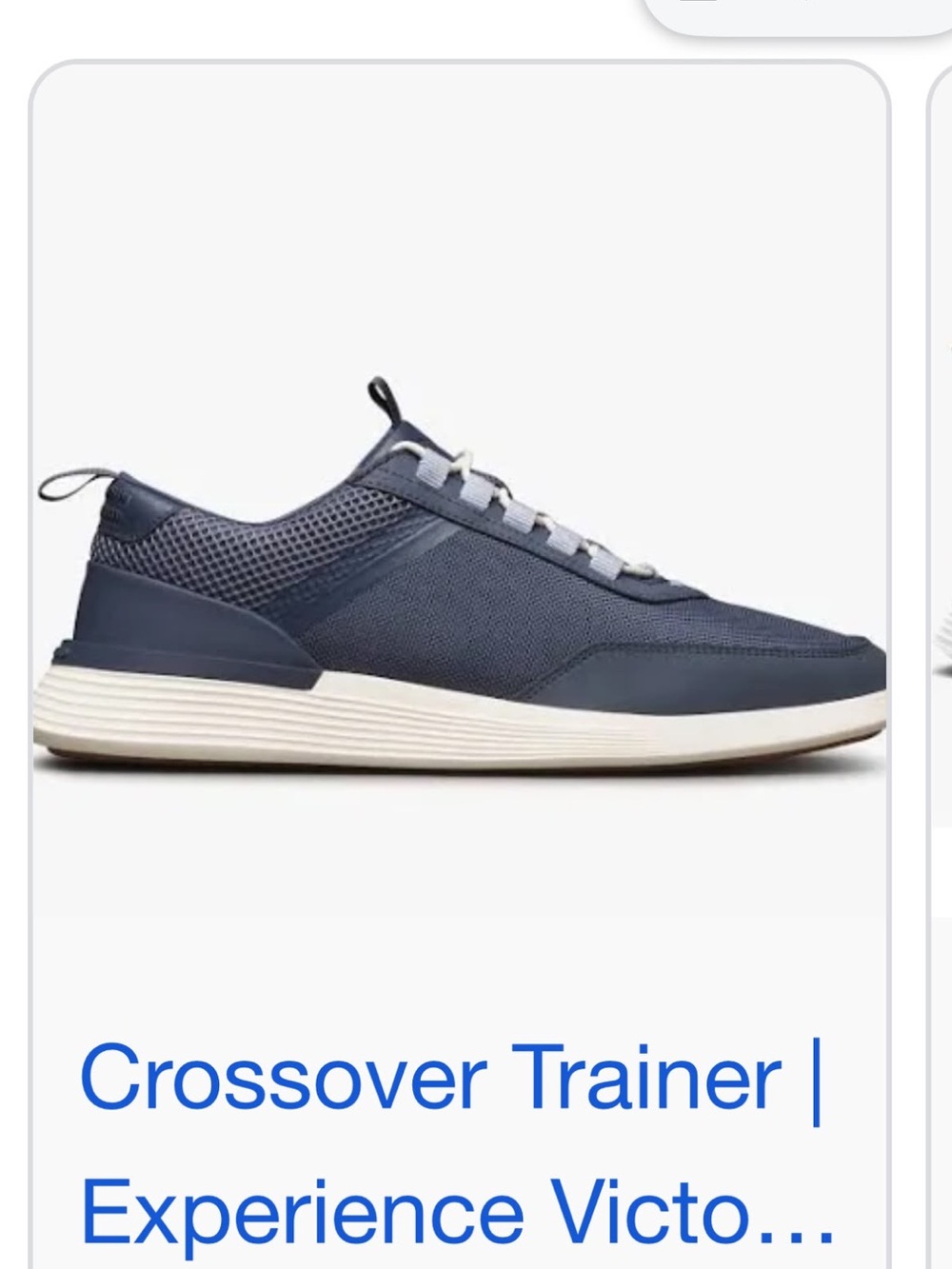 Men's Navy Crossover Trainer Sneakers